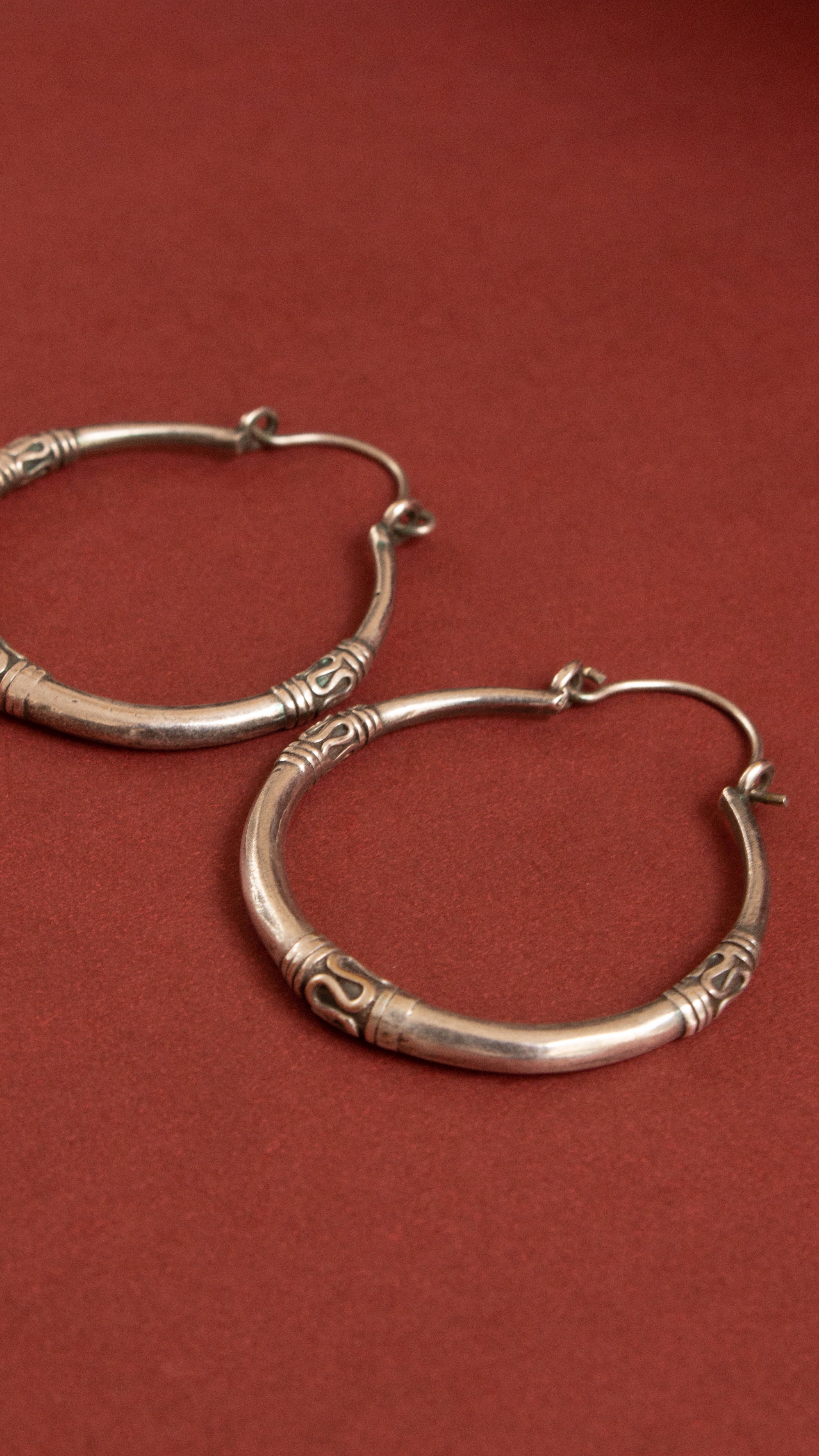 Rustic Hoop Earrings