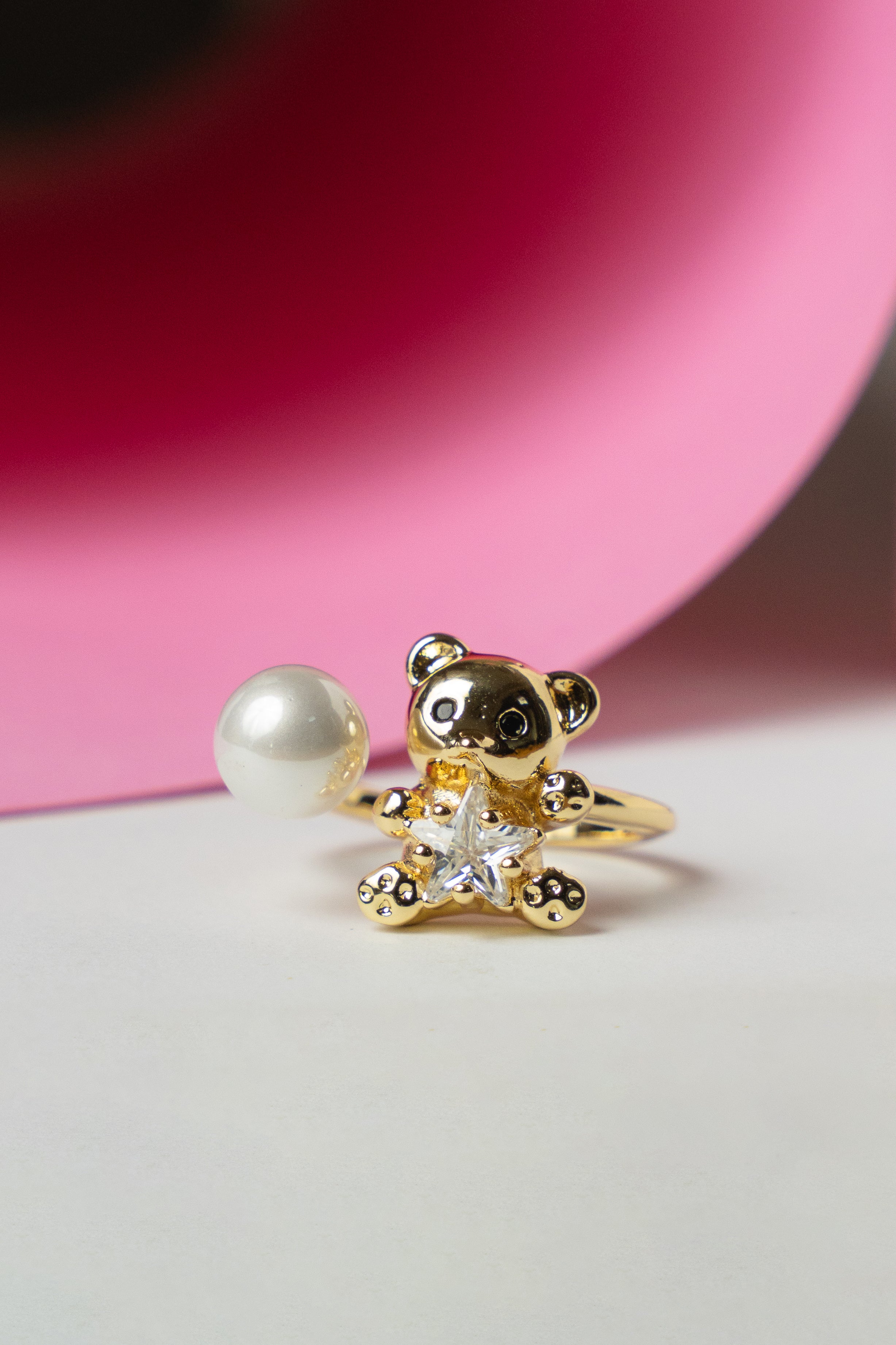 TEDDY BEAR PEARL RING