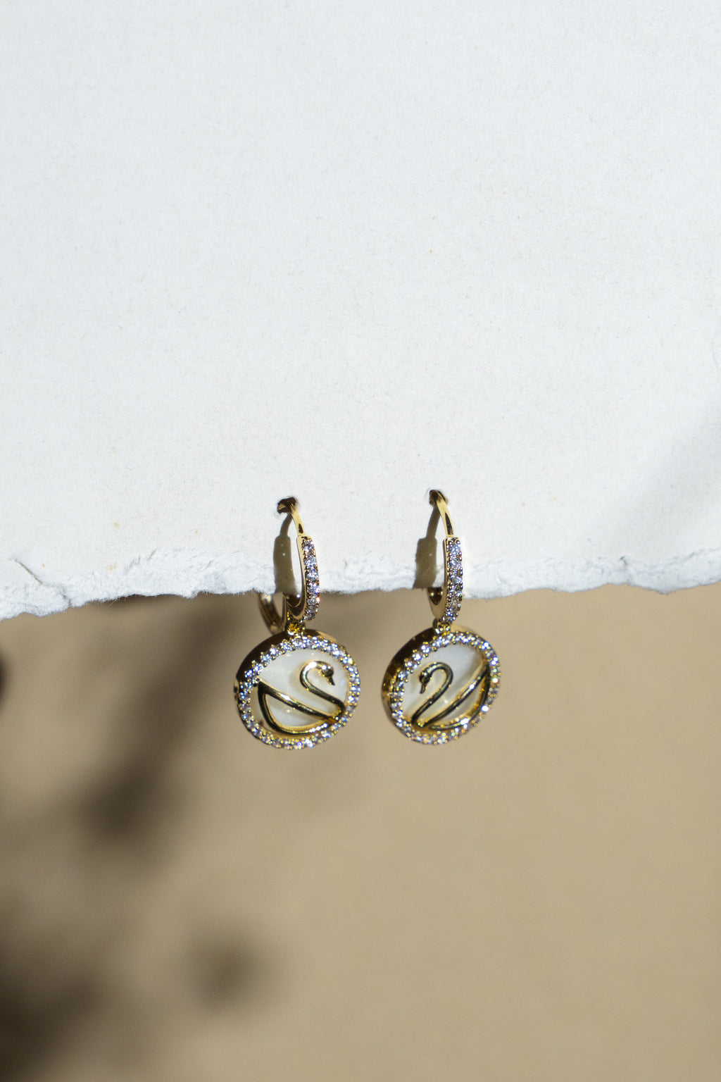 ROUND MONOGRAM EARRINGS