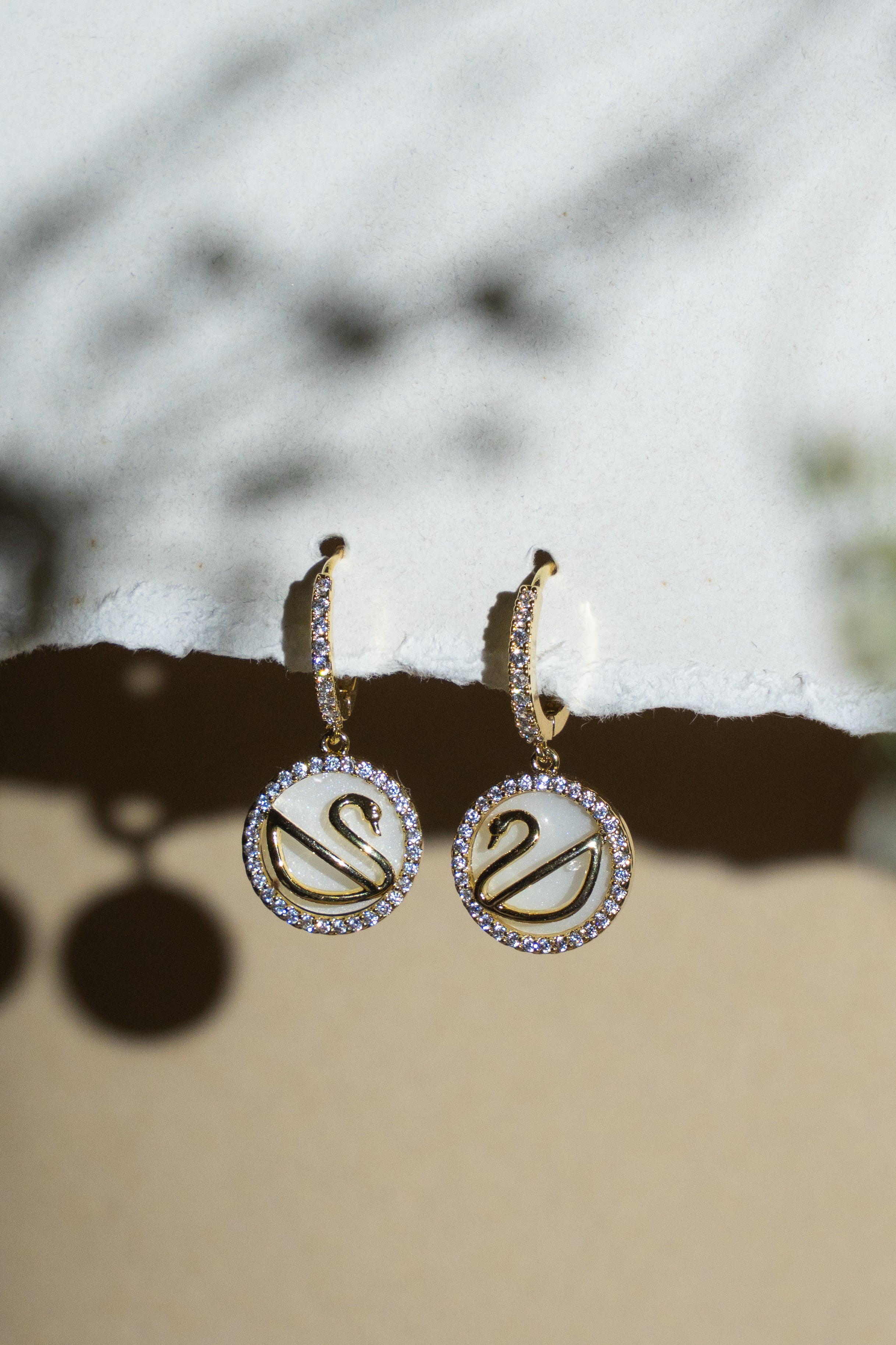 ROUND MONOGRAM EARRINGS