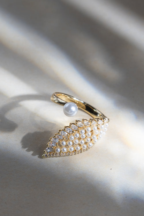 Aurelia Wing Pearl Ring
