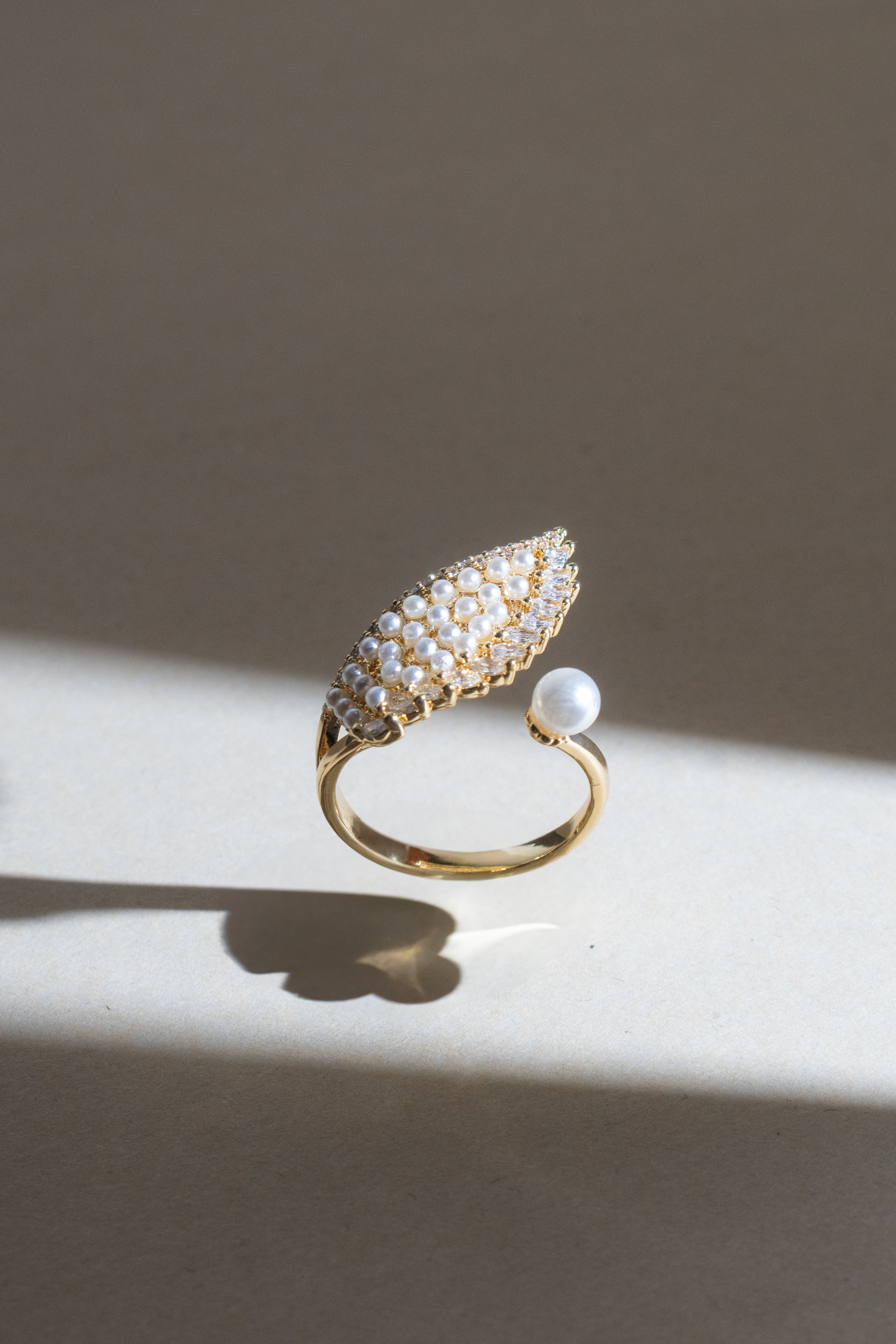 Aurelia Wing Pearl Ring