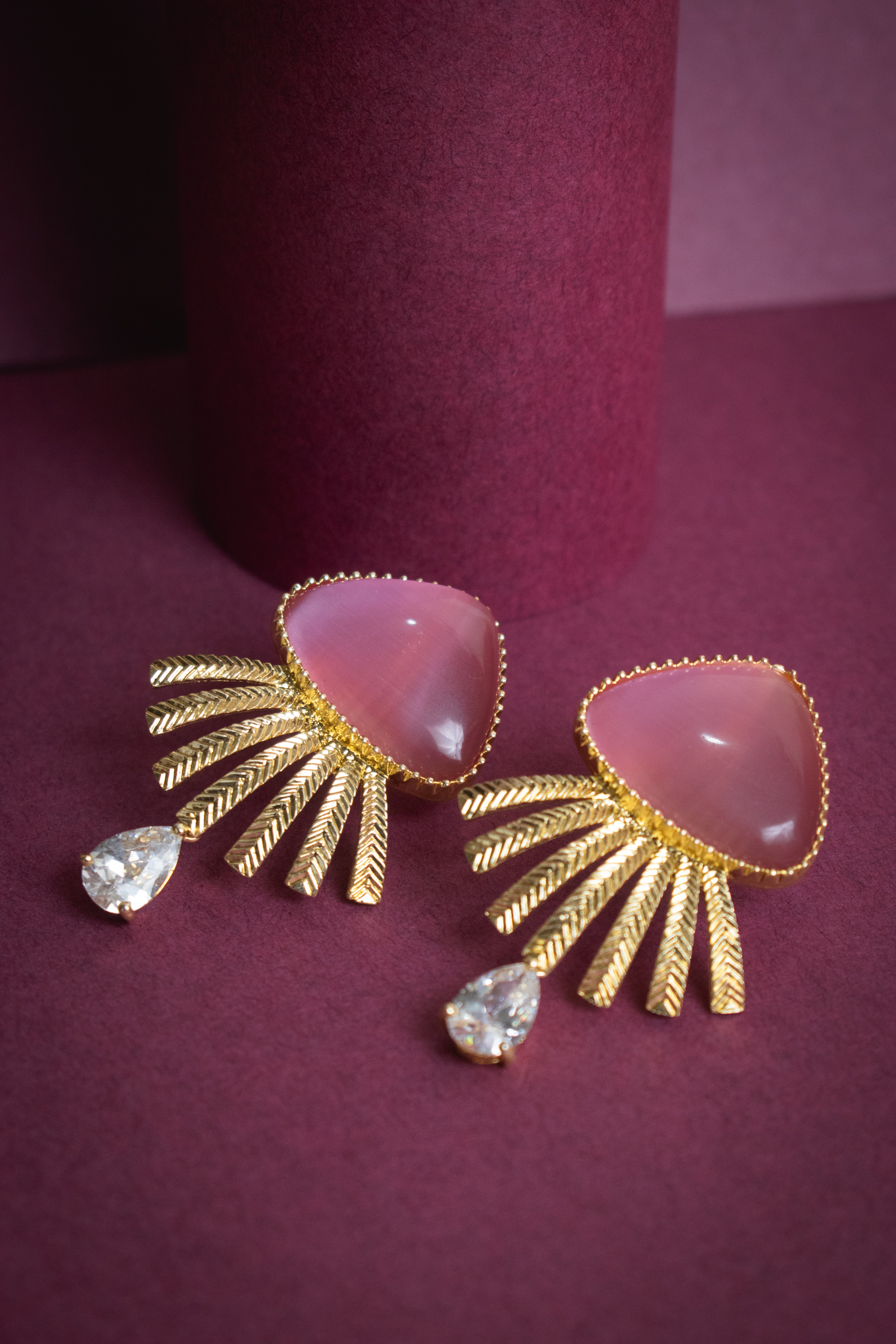 Rosé Radiance Drop Earrings