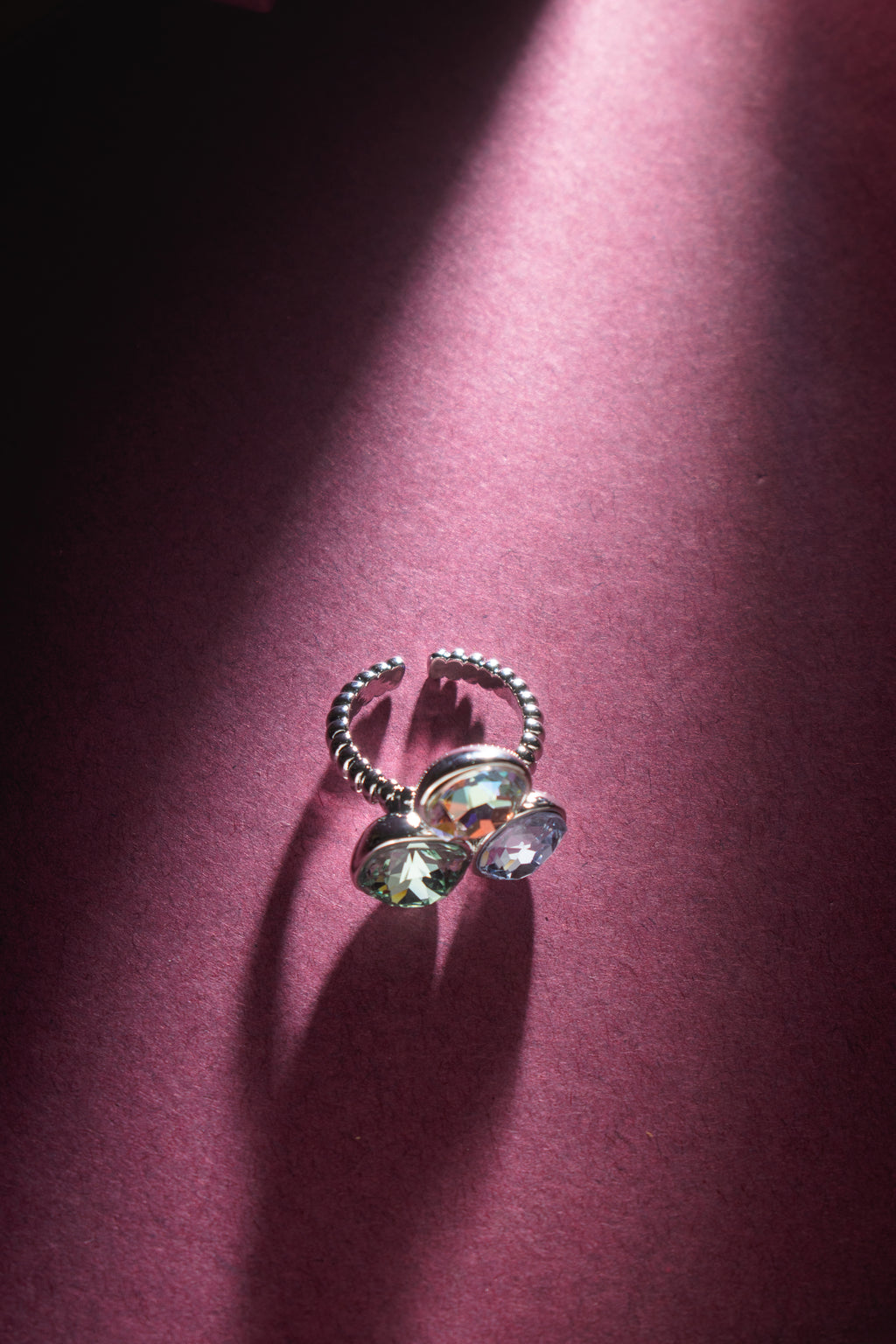 Tricolor Radiance Adjustable Ring