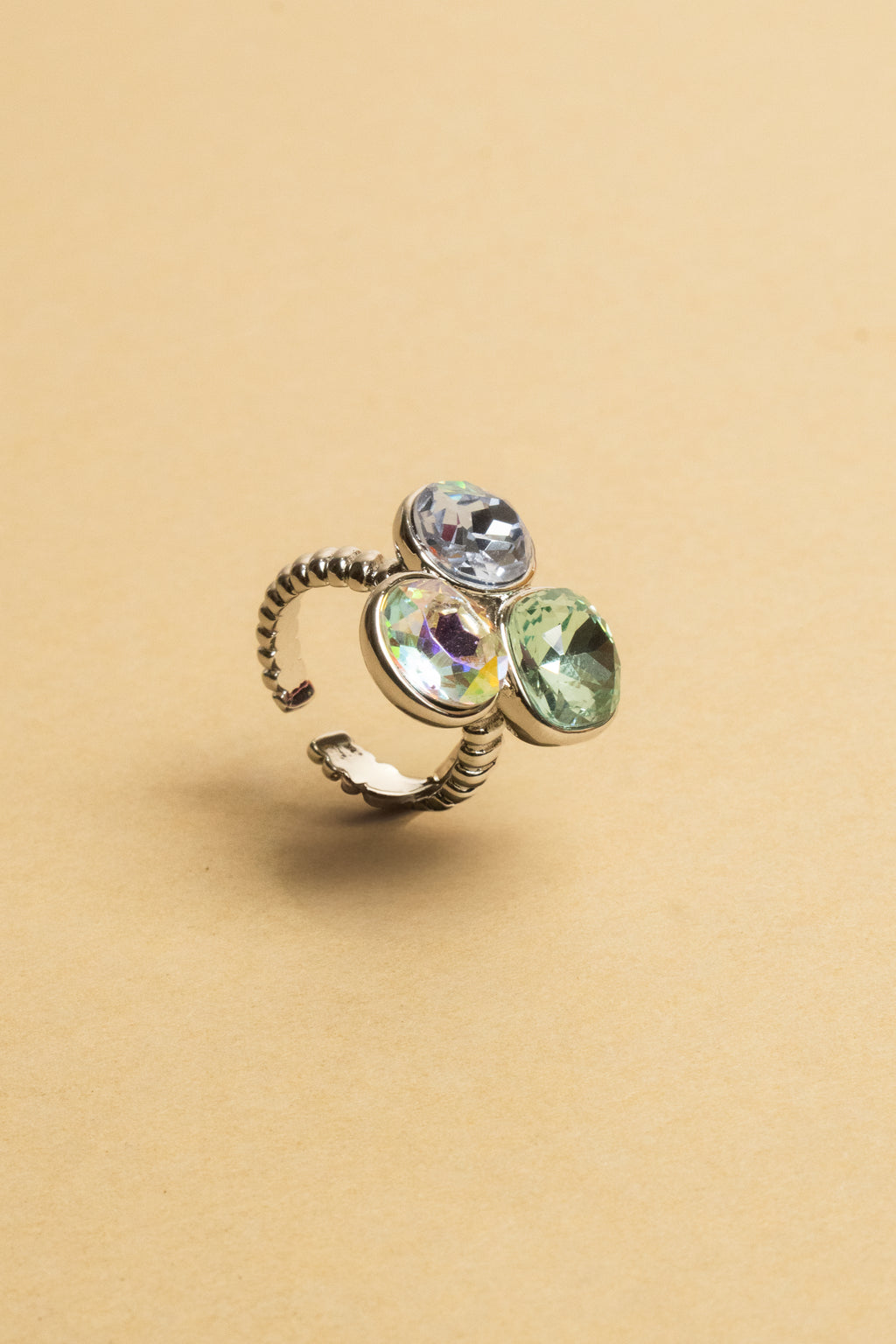 Tricolor Radiance Adjustable Ring
